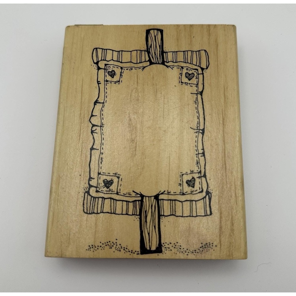 Hook's Lines Inkers Seed Packet R08 Garden Wood Mount Rubber‎ Stamp Vintage 1993